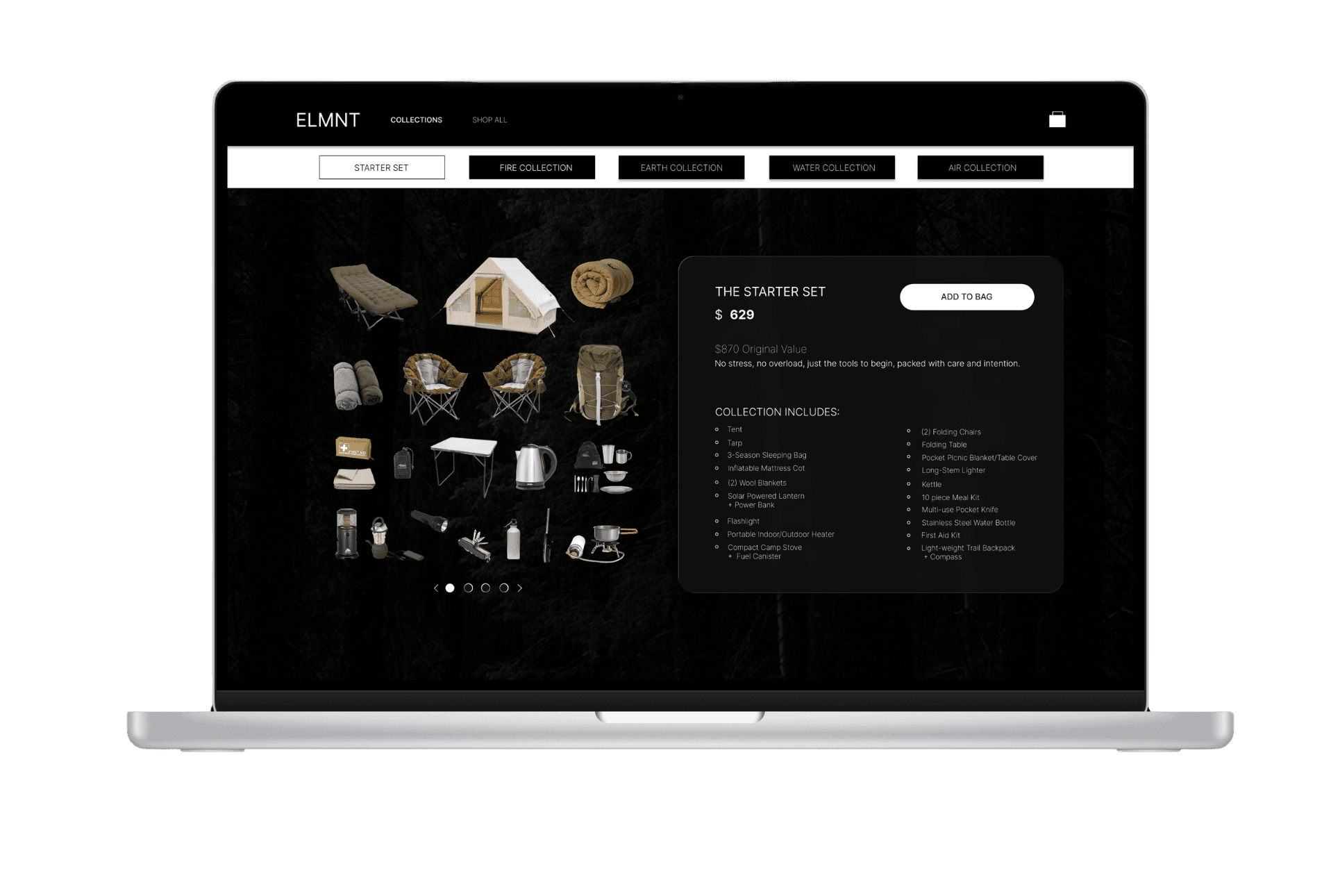 Camping site on laptop